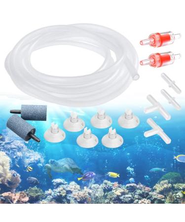 Buentya air pump accessories for aquarium air hoses standard accessories Aquarium air pump accessories with 4m airline hose with airstones check valves suction cups and connections