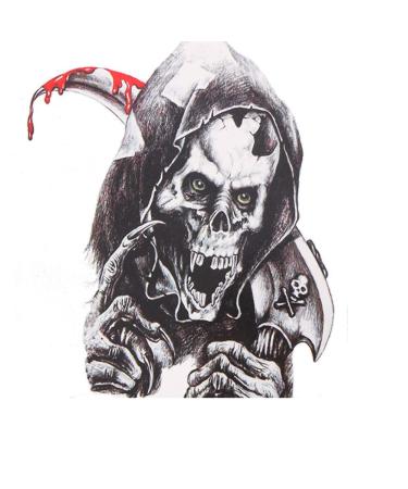 Skull and Rose Temporary Tattoos - Large Body Art for Men, Women, Boys & Girls - Buy Online on GoSupps.com