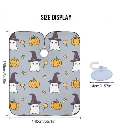Waterproof Barber Cape - Halloween Ghost & Pumpkin Unisex Hair Cutting Bib for Men | Cheetah Design - Buy Online on GoSupps.com