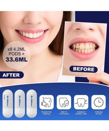 Mr.Whitener LED Teeth Whitening Kit with 8 Refill Teeth Whitening Gel Pods 33.6ml, Dentists Recommended, Enamel Safe, Professional Pap Tooth Whitener for Sensitive Teeth, Remove Teeth Stains - Buy Online on GoSupps.com