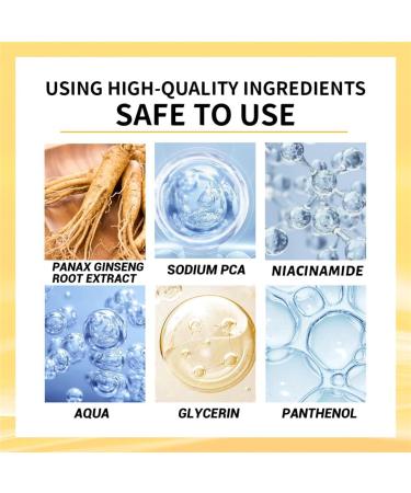  HADAVAKA Ginseng Face Serum Nourishing Hydration Softening Hydration Easily Absorbed Fresh Face Moisturising Essence Wrinkles & Reduce Fine Lines Hydrate & Moisturise For All Skins (2PCS) - Buy Online on GoSupps.com