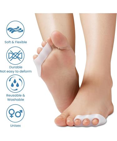 10 PCS Medium-Footed Gel Cushions & Toe Spreaders for Diabetic Comfort - Breathable Forefoot Pain Relief - Buy Online on GoSupps.com
