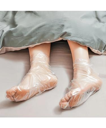 Lot de 200 protections de bain en cire de paraffine avec autocollants couvre-pieds en plastique pais sacs th rapeutiques jetables pour spa p dicure traitement la cire chaude chaussures d'essai One size fits all - Buy Online on GoSupps.com