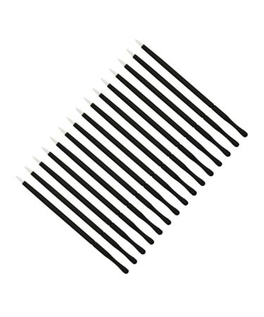 IWOWHERO 50pcs Eye Makeup Tools Makeup Eye Wands Eyeliner Brush Thin Angled White Applicator Disposable 10*0.5cm White