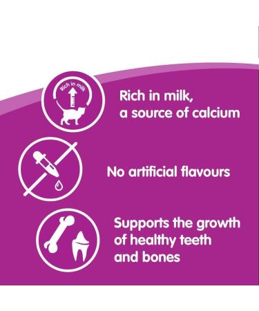 Whiskas 2-12 Month Kitten Milky Treats 55 g (Pack of 8) Milky Treats 55 g (Pack of 8) - Buy Online on GoSupps.com