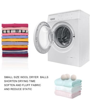 Wool Dryer Ball 6 PcsFelt Ball 2.75Inch Wool Natural Fiber Softener Wool Laundry Drying Ball for Bed Sheets Reducing Wrinkles and Drying time - Buy Online on GoSupps.com