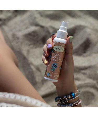 Bio solar spray spf50 only with physical filters no nano particles organic with helichrysum and aloe extracts hemp oil and vitamin E 100ml - Buy Online on GoSupps.com