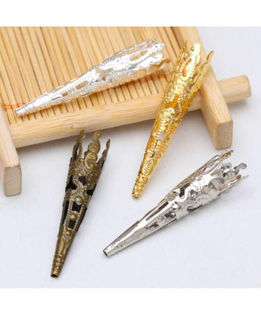 ARTIBETTER 100pcs Flower Bead Caps - Tibetan Style Metal Filigree Cones for DIY Jewelry Making (Golden) - Buy Online on GoSupps.com