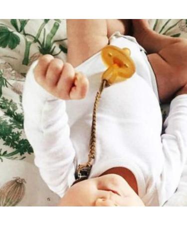 Buy Windy5 Leather Woven Pacifier Chain - Colorful Braided Clip Holder & Teether for Babies (Brown+Black) - International Shipping Available - Buy Online on GoSupps.com