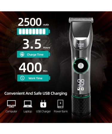 Premium Hair Clippers for Men | Cordless Rechargeable Beard & Body Trimmer Kit - Professional Barber Shop Quality - Buy Online on GoSupps.com
