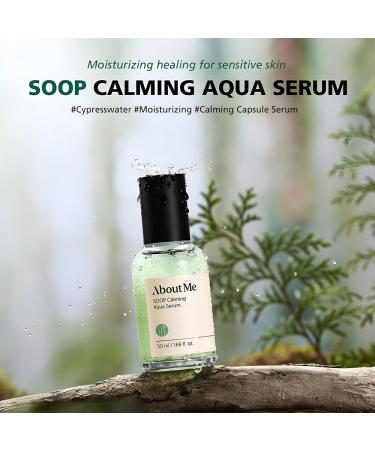 Buy ABOUT ME Soop Calming Aqua Serum - Vegan Hydrating Serum for Dry Sensitive Skin | Cypress Water Centella Asiatica Tea Tree Extract (50ml - Buy Online on GoSupps.com