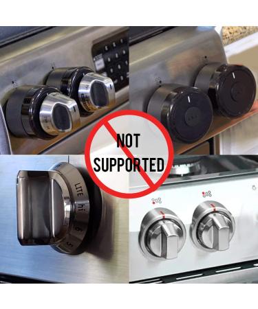 EUDEMON Oven Door Lock & Stove Knob Cover Bundle - 1 Pack Black Oven Door Lock & 6 Pack Clear Stove Knob Covers - Buy Online on GoSupps.com