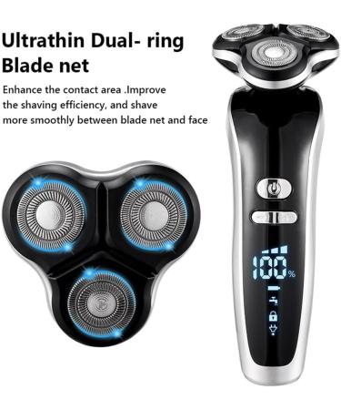 Buy 4D Silver Electric Shaver & Beard Trimmer Set for Men | International Shipping Available - Buy Online on GoSupps.com