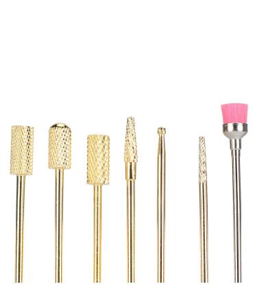 7pcs Tungsten Alloy Nail Drill Kit - Gel Polish Remover & Nail Art Grinding Heads - Buy Online on GoSupps.com
