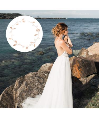 Minkissy Rose Gold Leaf Hair Vine - Bridal Headband & Wreath for Bridesmaids | Elegant Wedding Hair Accessories - Buy Online on GoSupps.com
