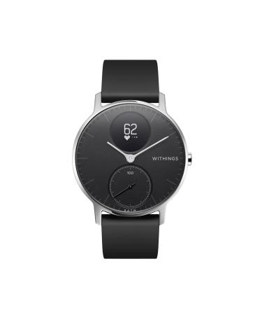 Withings Steel HR - Hybrid Smartwatch - Activity tracker with connected GPS heart rate measurements sleep monitoring smartphone notifications waterproof and a battery life of 25 days 36mm black
