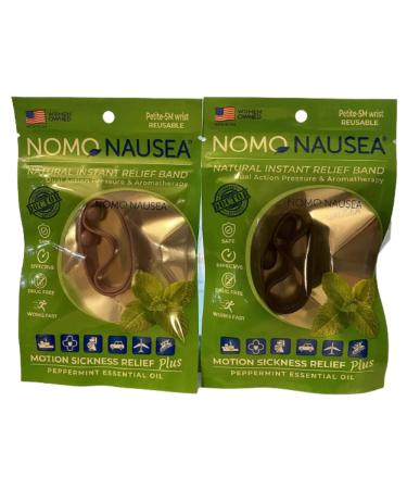 NOMO Anti Nausea Wristband Bundle | Instant Relief Band with Peppermint Aromatherapy and Acupressure Kids to Adult Small Size Wrist (3.5'' 6.2'') Black Purple Pack of 4 (NI2e-BLKPRP1)