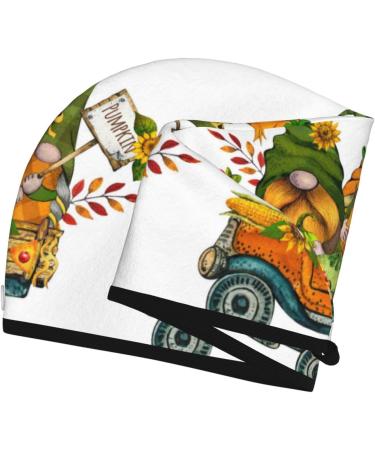 Thanksgiving Truck Hair Towel Wrap - Quick Dry Hair Turban with Button | Premium Hair Drying Towel - Buy Online on GoSupps.com