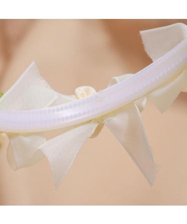 IYOU Flower Wedding Headband Ivory Bowknot Hair Bands Birthday Party Hair Accessories for Girls - Buy Online on GoSupps.com
