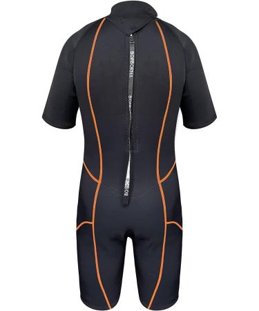 3mm Neoprene Shorty Wetsuit for Men & Women - Orange, Large - Buy Online on GoSupps.com