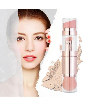 5 in 1 Travel Makeup Brushes Set | Portable Cosmetic Tools for Foundation Blush Eyeshadow Eyebrow & Lip Makeup - Ideal for International Shipping - Buy Online on GoSupps.com