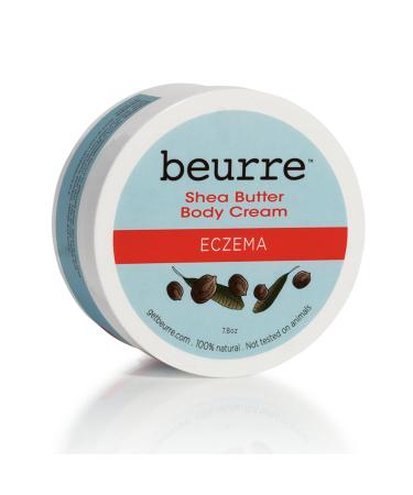 Beurre Shea Butter Eczema Body Cream with Moisturizing Oils - Soothing Hydrating Vegan Eczema Skin Care for Sensitive Skin Conditions Psoriasis Rashes Dry Skin Infused with Chamomile & Calendula