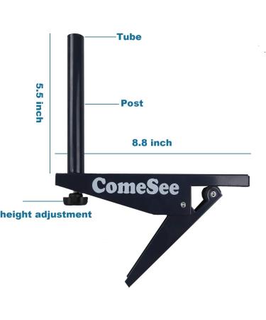 Professional Spring Activated Ping Pong Net Set with Clamp - Navy | Tension Adjustable for Easy Table Tennis Setup - Buy Online on GoSupps.com