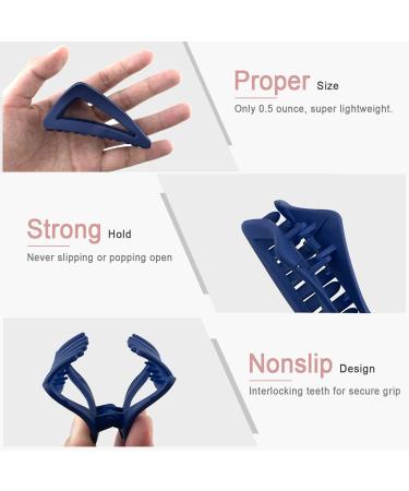4 Pack Matte Triangular Hair Clips for Women - Non-Slip Colorful Hair Accessories - Buy Online on GoSupps.com