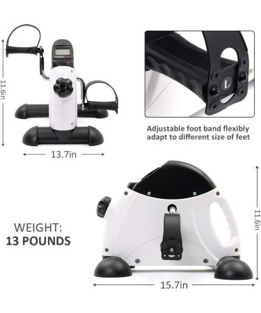 DECELI Under Desk Bike Pedal Exerciser - Portable Mini Exercise Bike with LCD Display - Buy Online on GoSupps.com