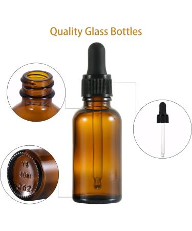 Amber Glass Dropper Bottle 2pcs 30ml Small Empty Reusable Eliquid Pipette Ear Dropper Bottles Suitable for Essential Oils Massage Perfumery Aromatherapy Laboratory Fragrances Pharmacist Bottle Amber 30ml - Buy Online on GoSupps.com