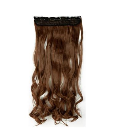 68cm Clip-In Hair Extensions - Wavy Human Hair Weft with 5 Clips | Realistic White & Brown Shades - 130g - Buy Online on GoSupps.com