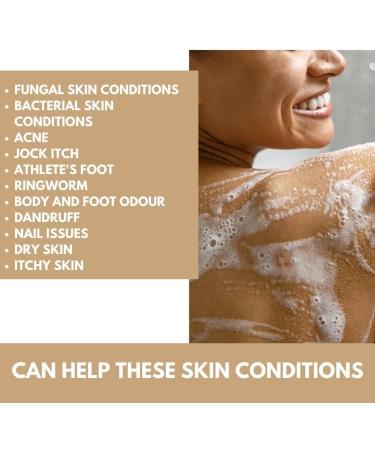 Almond Shower Gel (200ml) by Naturally Solved - Anti Fungal Body Wash for Jock Itch, Thrush, Acne & Athletes Foot - Buy Online on GoSupps.com
