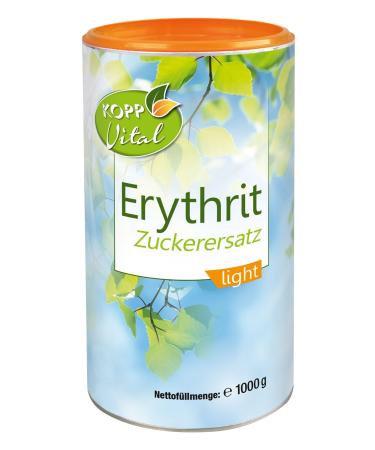 KOPP VITAL Erythrit Sugar replacement Light |1000 g |100% erythritus |Table sweetness |Sugar -like taste |Vegan |To sweeten all desserts