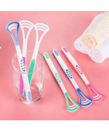 Silicone Tongue Cleaner Set - 6 Piece Tongue Brush for Fresh Breath & Plaque Removal - Extra Flat Design Prevents Bad Breath - Buy Online on GoSupps.com