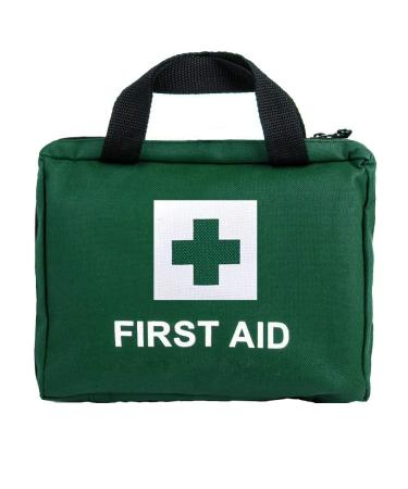 First Aid Bag Empty, Small Travel Empty First Aid Kit Bag Box Pouch Compact Survival Medicine Bag for Home Office Car Businesses Camping(Empty Bag) (Green)