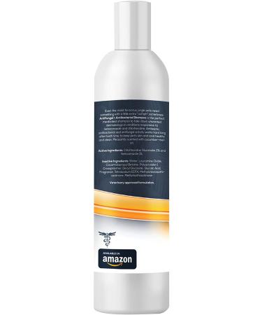 Jungle Pet Medicated Shampoo 16 oz - Antiseptic Chlorhexidine for Dogs Ringworm, Hot Spots & Allergies - Cucumber Melon Scent - Buy Online on GoSupps.com