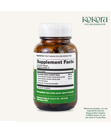 kokora Regenerative Bacopa - Organic Adaptogenic Bacopa Supplement - Cognitive Function Memory Support* - 60 Capsules - 30 Servings - Buy Online on GoSupps.com
