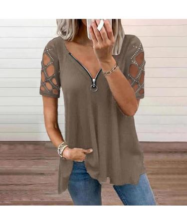 Shop Trendy Genetic Women's Tops: V/O Cutout Floral Sleeve T-Shirts Summer Tunic Plus Sizes in White Black & Red | International Shipping Available - Buy Online on GoSupps.com