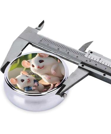 Buy Mother and Child Rats Round Pill Box - 3 Compartment Portable Travel Pill Organizer for International Shipping - Buy Online on GoSupps.com