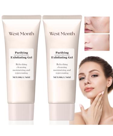 Quarxery Exfoliating Gel Scrub for Face Body Skin Quarxery Peeling Cream Deep Cleansing Moisturizing Skin Exfoliating Gel for All Types Skin 2PC