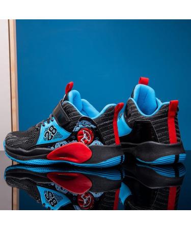 Adoff Basketball Shoes for Children | Casual Board & Sports Shoes | EU Size 35 - Black/Blue - Buy Online on GoSupps.com