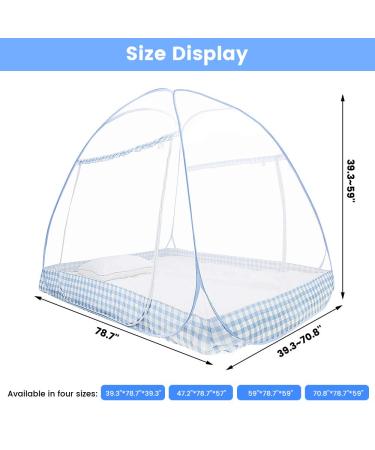 Tinyuet Mosquito Net for Bed  39.3x78.7in Pop-up Mosquito Net Tent for Indoor and Outdoor Use  Portable Double Door Travel Mosquito Net with Net Bottom  Insect Screen-Brown Edge Brown 39.3x78.7 Inch (Pack of 1) - Buy Online on GoSupps.com