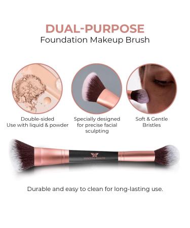 Foundation Makeup Brush - Double Sided Blending Brush for Liquid Powder & Cream | Contour Brushes by Existing Beauty - International Shipping Available - Buy Online on GoSupps.com