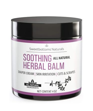 All-Natural Diaper Rash Cream Balm - Soothe Agitated Skin - Made With Botanical-Rich Butters & Oil - No Additives Diaper Cream 4 oz.