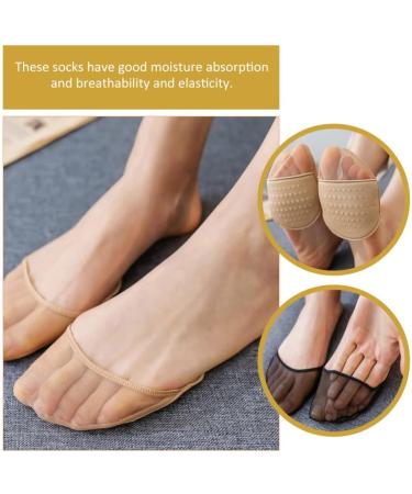 Buy EXCEART 4 Pairs Half Socks with Washable Metatarsal Pads - Breathable Forefoot Pads for Women - Reusable Silicone Toe Socks for Comfort & Support - International Shipping Available - Buy Online on GoSupps.com