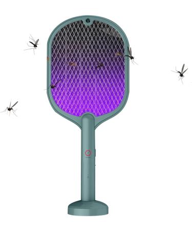 Fly Racket | 3000 V Electric Indoor Insect UV Light Inhaled Photocatalyst UV Fly Trap Light 2 in 1 with Safety Mesh 3 Layers for Bedroom Cyhamsis (Green) - Buy Online on GoSupps.com