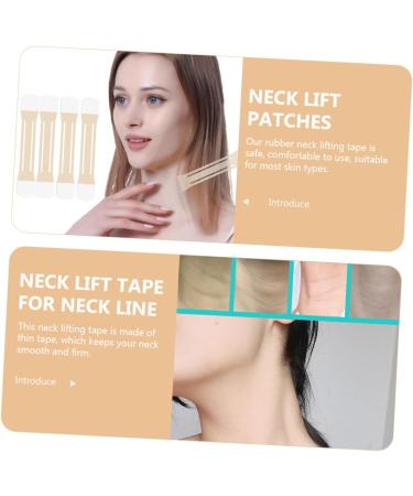 DRESSOOS Neck Lifting Tape 4pcs Neck Lift Stickers Lifting Belt Neck Tightening Tapes - Neck Tape Neck Sticker Care 20.5x4cm As Shown - Buy Online on GoSupps.com