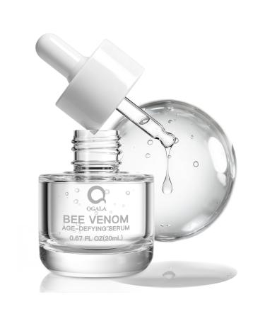 Qgala Bee Venom Serum with Sodium DNA PDRN & Acetyl Hexapeptide-8 Smoothing Lines Hydrating & Firming Skin Facial Serum for Radiant Healthy-Looking Skin 0.67 Fl.Oz (Unscented)
