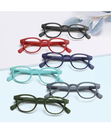 Cojwis 6 Pack Reading Glasses - Ultra Clear Crystal Spring Hinges Matte Finish 6 Colors for Women - Stylish & Comfortable Eyewear - Buy Online on GoSupps.com