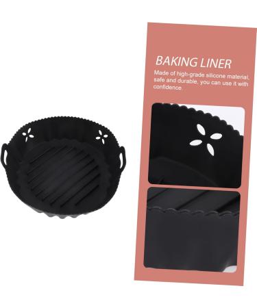Alipis 2pcs Air Fryer Supply Kitchen Baking Liner Air Fryer Pot Aluminum Pans with Lids Airfryer Blackx2pcs 20x6.5cmx2pcs - Buy Online on GoSupps.com